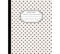 Black Polka Dot Composition Notebook: Cute Aesthetic Preppy Black and Cream Dot Pattern Journal for Women and Teen Girls for School or Work | College Ruled Pages