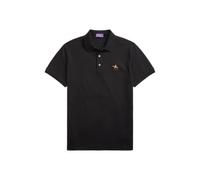 Black Polo de piqué Custom Slim Fit L