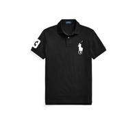 Black Polo de piqué custom slim fit S