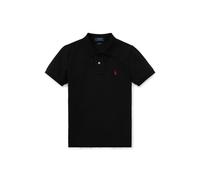 Black Polo de piqué de algodón Slim Fit L