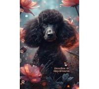 Black Poodle Journal: A Whimsical Dog Notebook and Sketchbook with Lined and Blank Pages for Puppy Lovers, Pet Mom Gifts, Gratitude Journaling, Sketching, Drawing, and Creative Writing