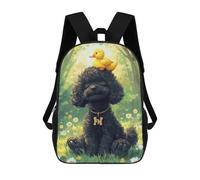 Black Poodle with Yellow Duckling -1 Mochila Escolar, Mochila Informal, Mochila De Día, Mochila Escolar, Mochila De Trabajo, Mochila De Viaje Para Adolescentes, Niñas, Niños, Mujeres Y Hombres 17inch