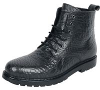 Black Premium by EMP Hombre Botas Negras con Estampado y tacón Plano. EU42