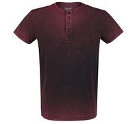 Black Premium by EMP Hombre Camiseta básica roja con Botones M