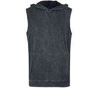 Black Premium by EMP Hombre Camiseta de Tirantes Gris con Capucha en un Lavado Personalizado S