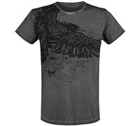 Black Premium by EMP Hombre Camiseta Gris con Estampado Rock L