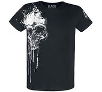 Black Premium by EMP Hombre Camiseta Negra con Estampado de Calavera M