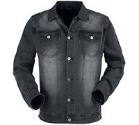 Black Premium by EMP Hombre Chaqueta gris oscuro con bolsillos en el pecho y cinta de botones S