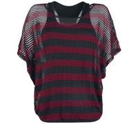 Black Premium by EMP Mujer Camiseta When The Heart Rules The Mind Rojo/Negro 4XL