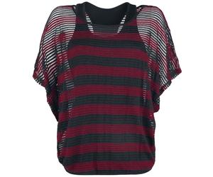 Black Premium by EMP Mujer Camiseta When The Heart Rules The Mind Rojo/Negro 4XL