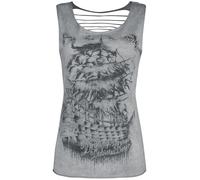 Black Premium by EMP Mujer Top Gris XXL