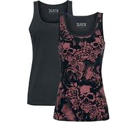 Black Premium by EMP Mujer Tops Negros en Pack Doble XXL