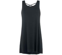 Black Premium by EMP Mujer Vestido Negro con Cordones XXL