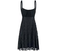 Black Premium by EMP Mujer Vestido Negro con Falda de Encaje