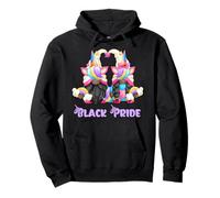 Black Pride Design For Women with Cute Unicorn Gnomes Sudadera con Capucha