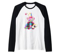 Black Pride Unicorn For Afro American Women Melanin GNOME Camiseta Manga Raglan