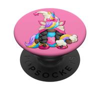 Black Pride Unicorn For Afro American Women Melanin GNOME PopSockets PopGrip Adhesivo