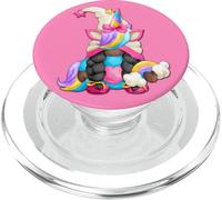 Black Pride Unicorn For Afro American Women Melanin GNOME PopSockets PopGrip para MagSafe