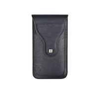 (Black) Pu Leather Waist Bag Holster For Mobile Phone Under 6.5 Inch, Belt Clip Holster Phone Cover With Hook Clip