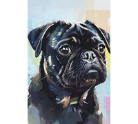 Black Pug Notebook: Journal, Diary, dog notebook: A wonderful gift for family, friends, loved ones, kids, dog lovers, pug admirers, dog parents, small dogs