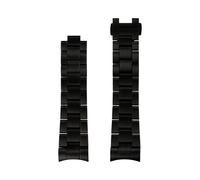 Black Pulsera de acero negra de 39 mm TALLA ÚNICA