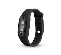 (black) Pulsera podómetro para correr, cuenta hasta 99.999 pasos con modo de suspensión automático y detección de movimiento de la cintura.