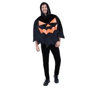 Black Pumpkin Poncho Adult Unisex