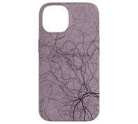 Black Purple Organic Roots - Árbol Generativo Abstracto Carcasa para iPhone 14
