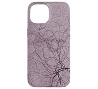 Black Purple Organic Roots - Árbol Generativo Abstracto Carcasa para iPhone 15