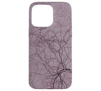 Black Purple Organic Roots - Árbol Generativo Abstracto Carcasa para iPhone 15 Pro MAX