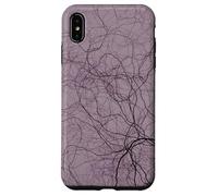 Black Purple Organic Roots - Árbol Generativo Abstracto Carcasa para iPhone XS MAX