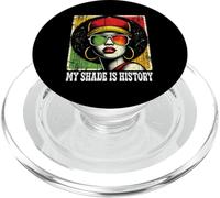 Black Queen Afro Woman My Shade Is History Melanin Pride PopSockets PopGrip para MagSafe
