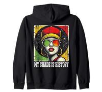 Black Queen Afro Woman My Shade Is History Melanin Pride Sudadera con Capucha