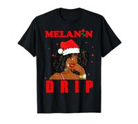 Black Queen Christmas Melanin Girl Mujeres Brown Skin Girls Camiseta