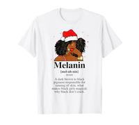 Black Queen Christmas Melanin Girl Mujeres Brown Skin Girls Camiseta