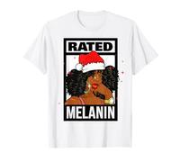 Black Queen Christmas Melanin Girl Mujeres Brown Skin Girls Camiseta