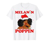 Black Queen Christmas Melanin Girl Mujeres Brown Skin Girls Camiseta
