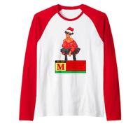 Black Queen Christmas Melanin Girl Mujeres Brown Skin Girls Camiseta Manga Raglan