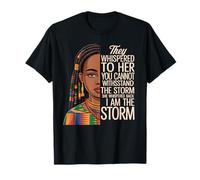 Black Queen I Am The Storm empodera la Herencia Africana Camiseta