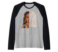 Black Queen I Am The Storm empodera la Herencia Africana Camiseta Manga Raglan