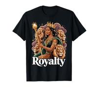 Black Queen Juneteenth Historia Orgullo León Realeza Mujeres Camiseta