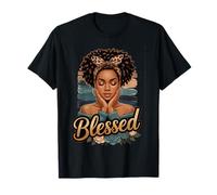 Black Queen Juneteenth Historia Orgullo León Realeza Mujeres Camiseta