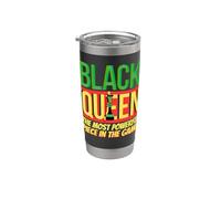Black Queen La pieza más poderosa del juego Melanin Girl Vaso térmico de acero inoxidable de doble pared