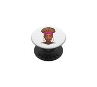 Black Queen Mujeres Hermosas Melanina Reina Negra Chica Magia PopSockets PopGrip Adhesivo
