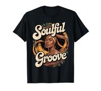 Black Queen Soulful Groove Juneteenth Historia Orgullo Mujeres Camiseta