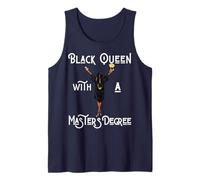 Black Queen with A Masters Degree College Graduación Melanina Camiseta sin Mangas