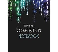 Black Rainbow Glitter Sparkle Composition Notebook: Cute and Colorful Lined Journal For Girls, Teens, and Women | 7.5 x 9.25 in | 200 Pages