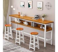 Black Rectangular Bar Table High Breakfast Table for Small Spaces Kitchen & Living Room Metal Frame Coffee Pub Desk Sizes: 100/120/140/160/180 x 30/40 cm