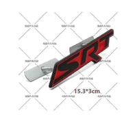 (Black Red)SRT Grille Decoration Sticker 15.3cm Length for Dodge Charger SRT6 SRT8 Journey Caravan Ram Viper