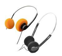 Black Retro Over-Ear Earphones,Mini Stereo Lightweight Headphones with Cord,80s 90s Vintage Headset Wired,Hi-Fi Stereo Earphone,for Most Mobile Phones Playback Pevices,Cassette Player